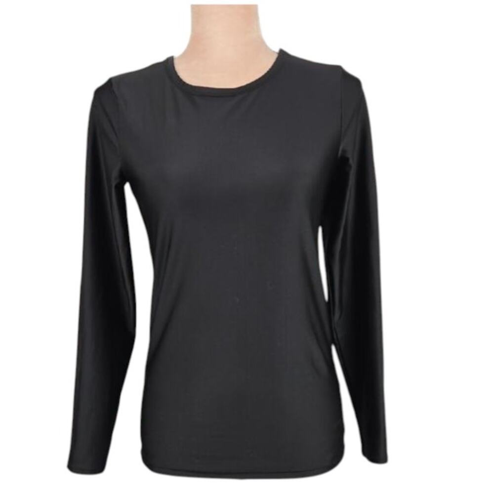 Old Navy Women's Rashguard Long Sleeve Black Size Large